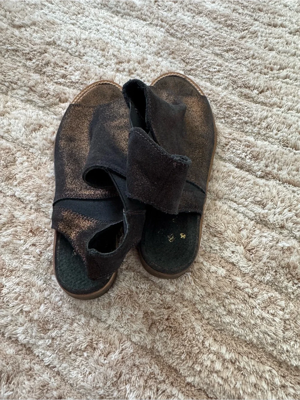 Musse & Cloud Brown Open-Toe Slingback Sandals